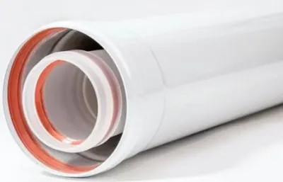Коаксіальний подовжувач 60/100 Rocterm 250 мм без хомута для газових котлів