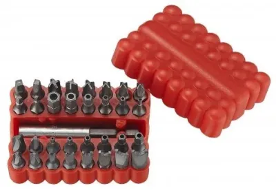 Набор бит 1/4" L25мм Torq-Set, Tri-Wing, Spanner, HEX с отв., Square 33 ед. Force (2331A)