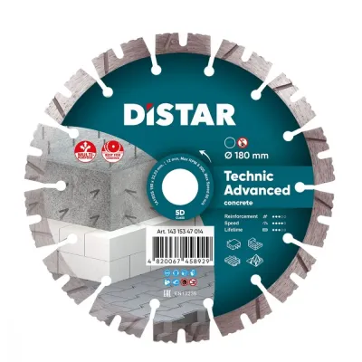 Круг алмазный отрезной 1A1RSS 180 Technic Advanced Distar 14315347014