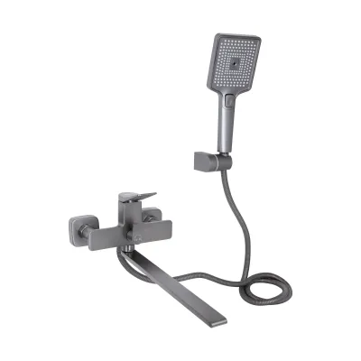 Смеситель для ванны Qtap Presto 2601 Бронзовая сталь (Графит)