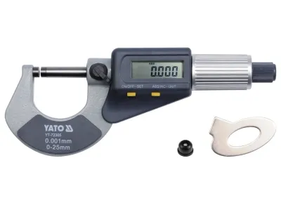Микрометр 0-25 мм с цифровым дисплеем Yato YT-72305