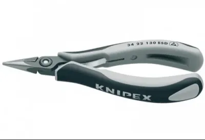 Прецизійні плоскогубці захватні для електроніки антистатичні Knipex L=135 мм (34 22 130 ESD)