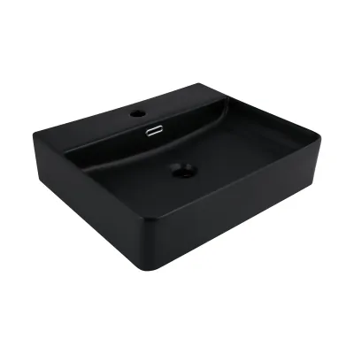 Раковина Qtap Nando LT 500х420х130 Черный
