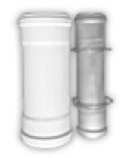 Коаксиальный удлинитель 60/100 Rocterm раструб-раструб алюминиевый для турбированных котлов и колонок