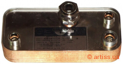 Фото 17b1951502 теплообменник вторичный для газового котла immergas (15 пластин)