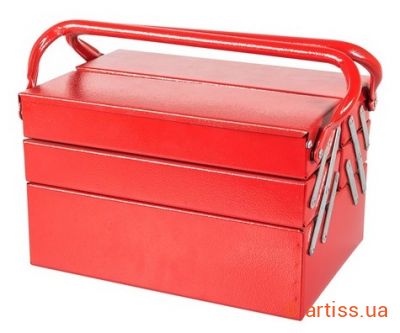 Фото скриня для інструментів металева 330 мм 3 яруси/5 відділень mastertool 79-3305