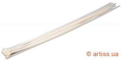 Фото стяжка нейлонова 4.8x500 мм біла (50 шт) mastertool (20-1821)