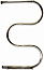 1) - Фото полотенцесушитель змеевик 25 600 х 400 (нерж) с полкой