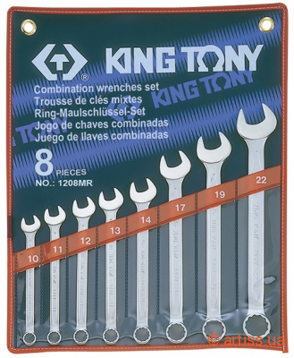 Купити King Tony 10-22 мм 8 од. набір інструментів Фото набір ключів комбінованих king tony 10-22 мм 8 од. (1208mr)