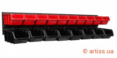 Фото панель навісна для інструментів 78х13см на 18 контейнерів kistenberg mix641