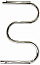 1) - Фото полотенцесушитель змеевик 30 600 х 400 (нерж) с полкой