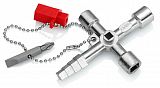 Універсальний професійний ключ для електрошаф і систем замикання Knipex 00 11 04