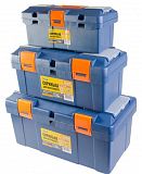 Набір скринь для інструментів з пластиковими замками органайзери 14"/17"/20" MasterTool 79-2006