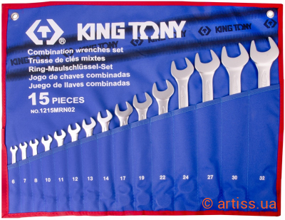 Фото набір ключів комбінованих king tony 6-32 мм 15 од. (1215mrn02)