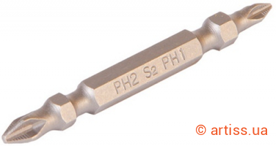 Фото біта 1/4" l65мм ph2хph2 (кратно 10 шт.) maxidrill тітан (500-043)