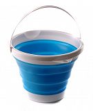 Відро складане силіконове 10л синий (blue) Сила 961004