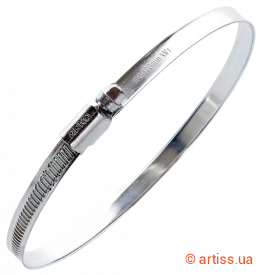 Фото хомут черв'ячний оцинкований w1 80-100мм (10 шт) apro (hcо-15)