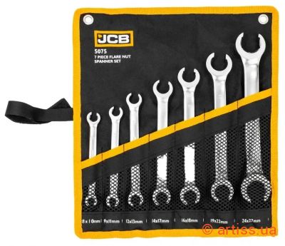 Фото набір розрізних ключів 8-27 мм 7 од. jcb tools jcb-5075