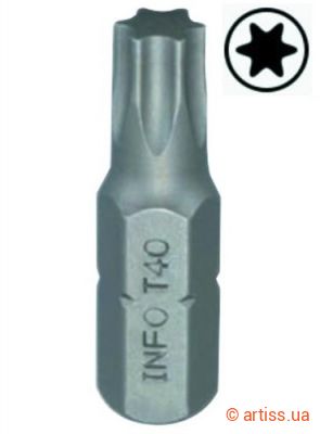 Купити INFO 5/16" L30мм TORX T55 біта Фото біта 5/16" l30мм torx t55 info (9563055 i)