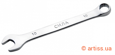 Купити Сила 10 мм ключ гайковий Фото ключ рожково - накидний 10 мм сила (201110)
