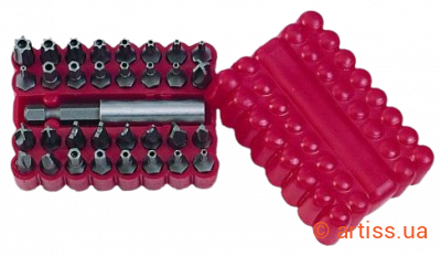 Купити Force 1/4" L25мм Torq-Set, Tri-Wing, Spanner, HEX, Torx 33 oд. набір біт Фото haбіp біт 1/4" l25мм torq-set, tri-wing, spanner, hex, torx 33 oд. force (2331)