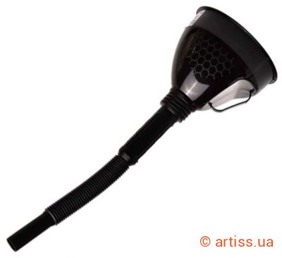 Фото лійка пластмасова універсальна (лійка + гофрована труба) carlife fl001