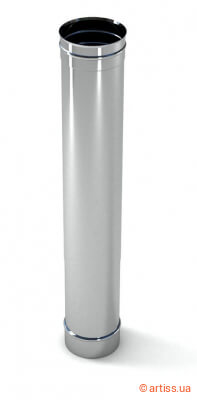 Фото труба дымоходная l=0,5 м. стенка 1 мм. (нерж)