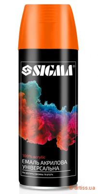 Фото емаль аерозольна акрилова флуоресцентна ral 2005 помаранчевий глянець 400мл sigma  2736121