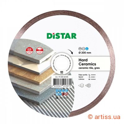Купити Distar 1A1R 200x1.6х10х25.4 Hard Сeramics алмазний диск Фото круг алмазний відрізний 1a1r 200x1.6х10х25.4 hard сeramics distar (11120048015)