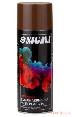 Фото емаль аерозольна акрилова ral 8008 горіховий глянець 400мл sigma  2736781