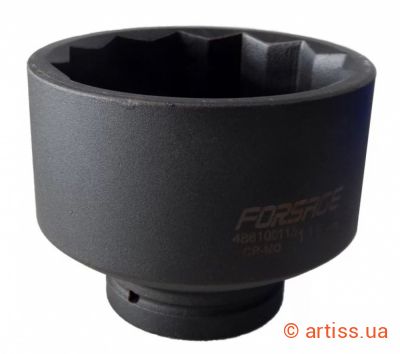 Фото ударна глибока торцева головка 12-гранна 120 мм 1 дюйм forsage (f-488100120)