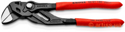 Фото переставні кліщі і гайковий ключ в одному 1 1/2" (0-40мм) l=180мм knipex (86 01 180)