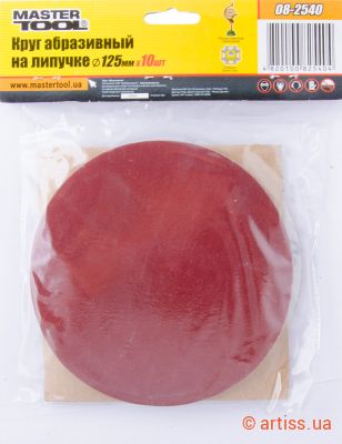 Фото шліфувальний круг на липучці ø 125мм p400 (10 шт) mastertool 08-2540