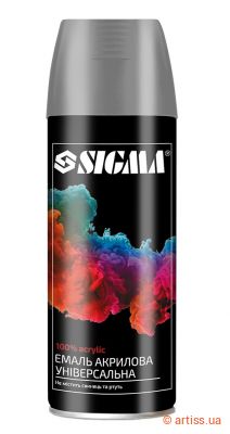 Фото емаль аерозольна акрилова ral 7024 графітово-сірий глянець 400мл sigma  2736721