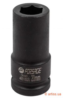 Фото ударна глибока торцева головка 6-гранна 20 мм 3/4" forsage (f-46510020)