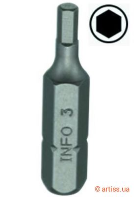Купити INFO 5/16" L30мм HEX 10мм біта Фото біта 5/16" l30мм hex 10мм info (9543010 i)