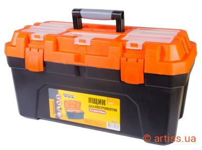 Фото скриня для інструментів з пластиковими замками 22.5" 572х300х295 мм mastertool 79-6028