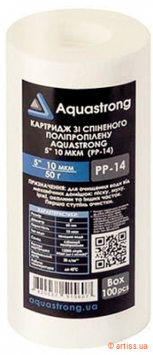 Придбати Aquastrong 5" 10 мкм (PP-14) (поліпропілен) картридж Фото картридж aquastrong 5" 10 мкм (pp-14) (поліпропілен)