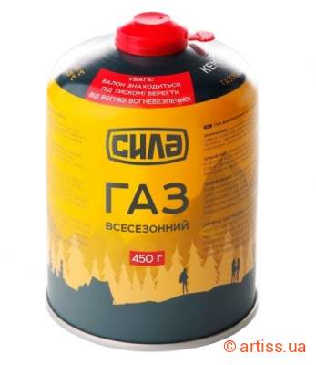 Фото газ в баллоні для кемпінгу 450 г. з різьбовим з'єднанням сила (680247)