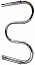 2) - Фото полотенцесушитель змеевик 30 600 х 400 (нерж) с полкой