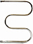 1) - Фото полотенцесушитель змеевик 25 500 х 400 (нерж) с полкой