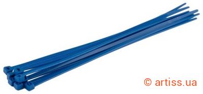 Купити MasterTool 2.5x150 мм синя (100 шт) стяжка Фото стяжка нейлонова 2.5x150 мм синя (100 шт) mastertool (20-1740)