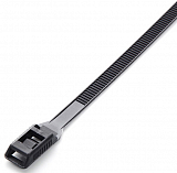 Стяжка нейлонова кабельна з низьким профілем замку 8x400 чорна Apro (CTL-В8400)