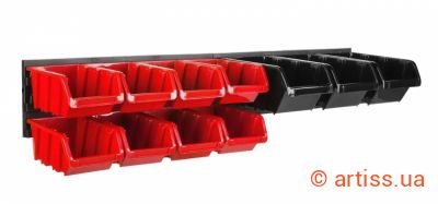 Фото панель навісна для інструментів 78х13см на 11 контейнерів kistenberg mix640