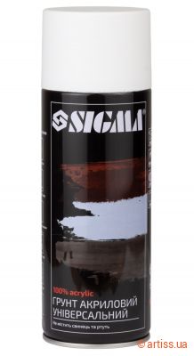 Фото грунт аерозольний акриловий ral 9010 білий 400мл sigma  2737511