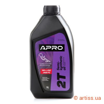Купити Apro для 2-тактних двигунів 1л моторне мастило Фото олива для двотактних двигунів напівсинтетична 1л apro (942001)