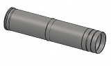 Труба-удлинитель дымоходная L=0,5-1 м стенка 1 мм (нерж)