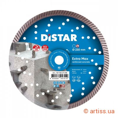 Купити Distar Turbo 232x2.5х12х22,23 Extra Max алмазний диск Фото круг алмазний відрізний turbo 232x2.5х12х22,23 extra max distar (10115027018)