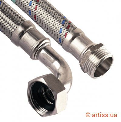 Купити NPO FLEXIBLE 1"M/F 60 см 1" 90 шланг Фото антивібраційний шланг npo flexible 1"m/f 60 см 1" 90