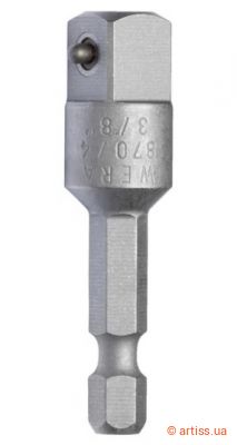 Фото перехідник під шуруповерт 1/4" > 3/8" l50мм wurth (0614176727)